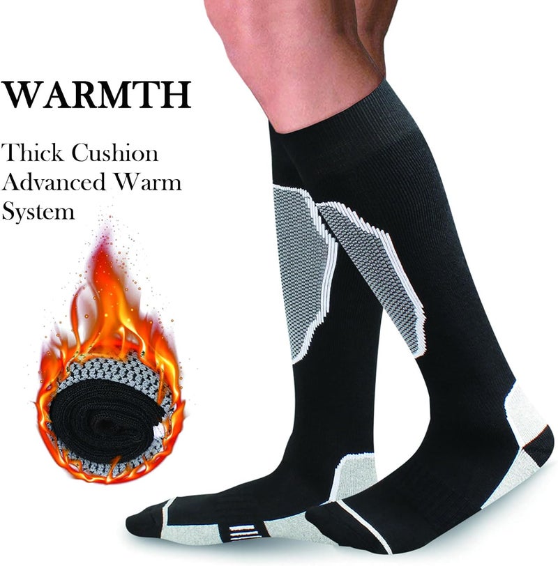 RainFlowwer Cold Weather Ski Socks for Snowboarding - Thermal Knee-high Warm for Adult and Child - Image 4